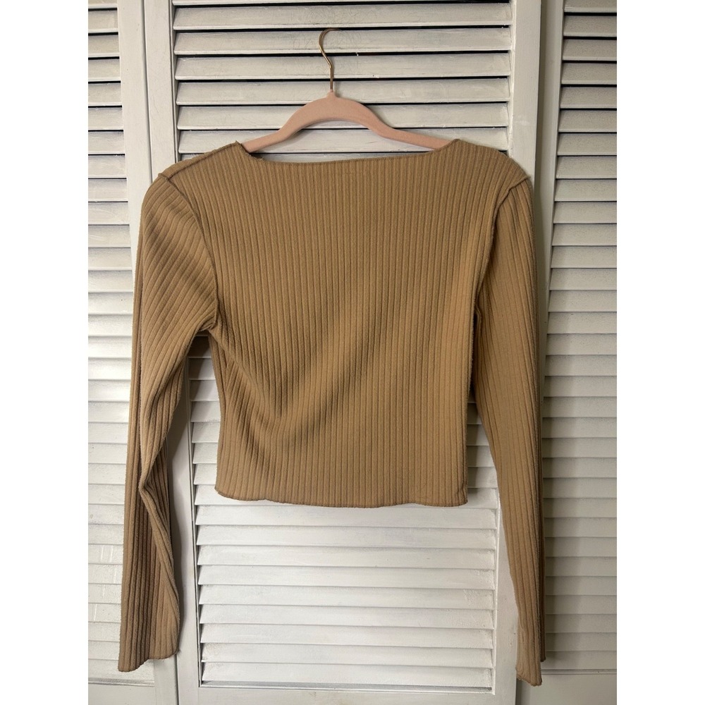 Abound Ribbed Long Sleeve Top Size Small - Picture 2 of 2